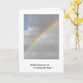 幸せな記念日の~の虹 カード (黄色い花)