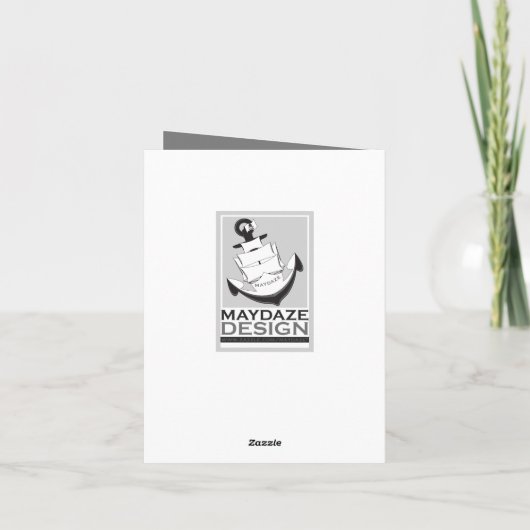 幸せな記念日は縞で飾ります カード (裏面)