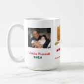 幸せな記念日第50およびメリークリスマスのマグ コーヒーマグカップ (左)