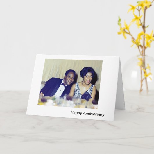 幸せな記念日 カード (黄色い花)