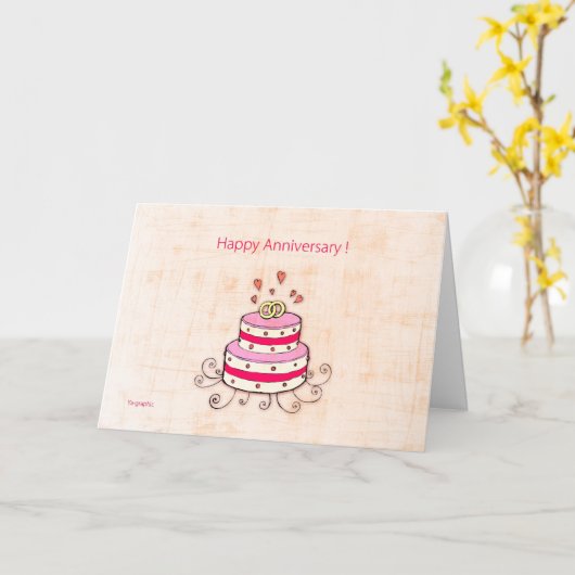 幸せな記念日! カード (黄色い花)