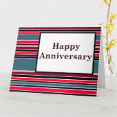 幸せな記念日: ストライプの カード (黄色い花)