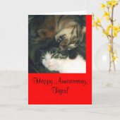 幸せな記念日、トラ! カード (黄色い花)