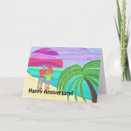 幸せな記念日! 妻に カード (正面)