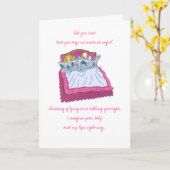 幸せな記念日。.snoring カード (黄色い花)