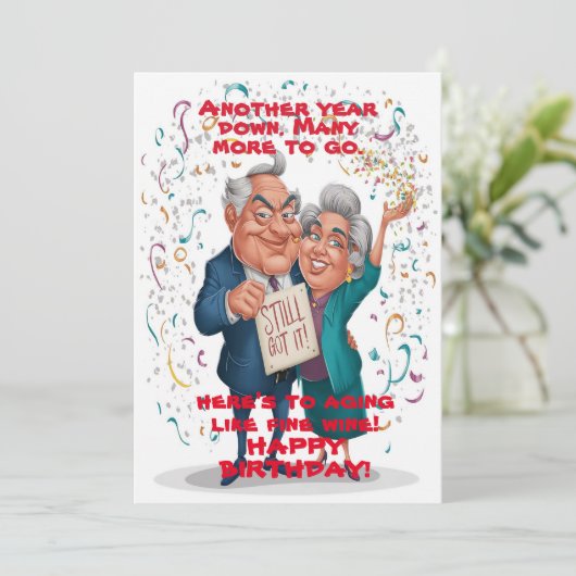 幸せな誕生おもしろいの日60日 招待状 (スタンド正面)