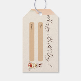 幸せな誕生の日あいさつ猫ピンクかわいい ギフトタグ