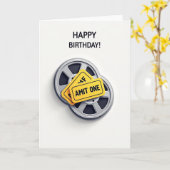 幸せな誕生日のフィルムスプールカード カード (黄色い花)