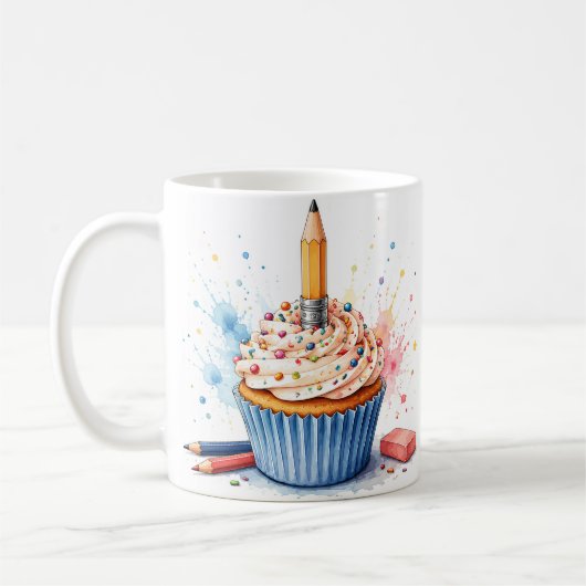 幸せな誕生日を お気に入りの教育者 先生 コーヒー コーヒーマグカップ (左)
