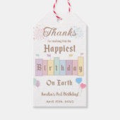 幸せな誕生日オンアースマジカル誕生日ギフトT ギフトタグ (正面)