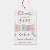 幸せな誕生日オンアースマジカル誕生日ギフトT ギフトタグ (裏面)