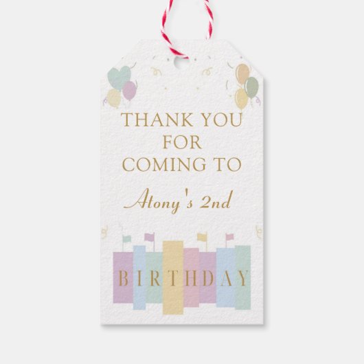 幸せな誕生日オンアースマジカル誕生日 ギフトタグ (裏面)