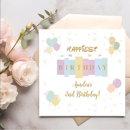 幸せな誕生日オンアースマジカル誕生日 スタンダードカクテルナプキン