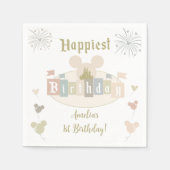 幸せな誕生日オンアースマジカル誕生日 スタンダードカクテルナプキン (正面)