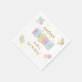 幸せな誕生日オンアースマジカル誕生日 スタンダードカクテルナプキン (角)