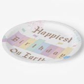 幸せな誕生日オンアースマジカル誕生日 ペーパープレート (アングル)