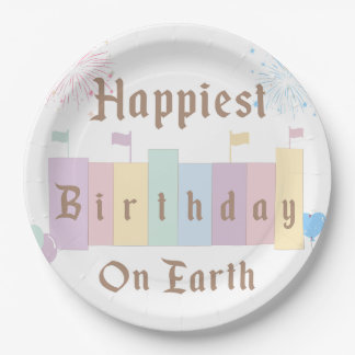 幸せな誕生日オンアースマジカル誕生日 ペーパープレート