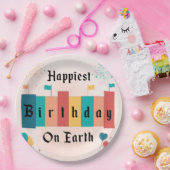 幸せな誕生日オンアースマジカル誕生日 ペーパープレート (パーティー)