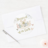 幸せな誕生日オンアースマジカル誕生日 ラウンドシール (封筒)