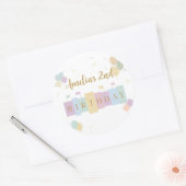 幸せな誕生日オンアースマジカル誕生日 ラウンドシール (封筒)