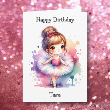 幸せな誕生日バレリーナカラーリングページガールズ