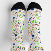 幸せな誕生日パターン ソックス (上部)