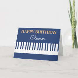 幸せな誕生日ピアノキーボード音楽 カード