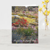 幸せな誕生日妻 カード (黄色い花)