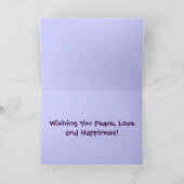 幸せな誕生日平和シンボルや象徴か迷彩柄一見カード カード (内部)