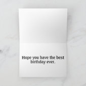 幸せな誕生日 お休み中の美しい蝶 カード (内部)