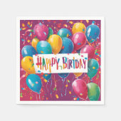 幸せな誕生日 スタンダードカクテルナプキン (正面)