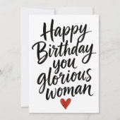 幸せな誕生日、輝かしい女性 シーズンカード (正面)