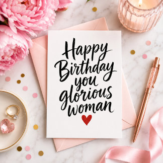 幸せな誕生日、輝かしい女性 シーズンカード