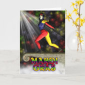 幸せな謝肉祭、お祝い カード (黄色い花)