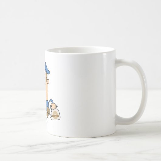 幸せな警官の食べ物ドーナツ コーヒーマグカップ (右)