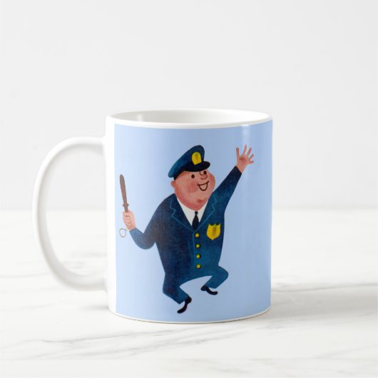 幸せな警官 コーヒーマグカップ (左)