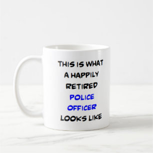 幸せな警退職した官コーヒーマグ コーヒーマグカップ