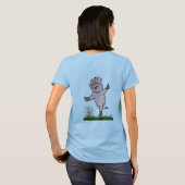 幸せな豚Tシャツ Tシャツ (裏面フル)