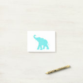 幸せな象の芸術のターコイズパターンモダン ポストイット (デスク上)