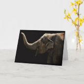 幸せな象ブランクカード カード (黄色い花)
