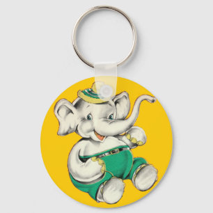 幸せな象Keychain キーホルダー