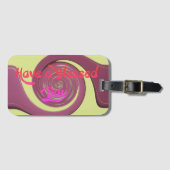 幸せな賛美感謝祭を過ごす ラゲッジタグ (正面横)