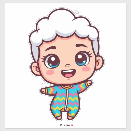 幸せな赤ちゃんのキャラクター シール (シート)