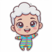 幸せな赤ちゃんのキャラクター シール (正面)