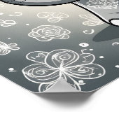 幸せな赤ちゃん象 AI ファンタジーデジタルアート ポスター (角)
