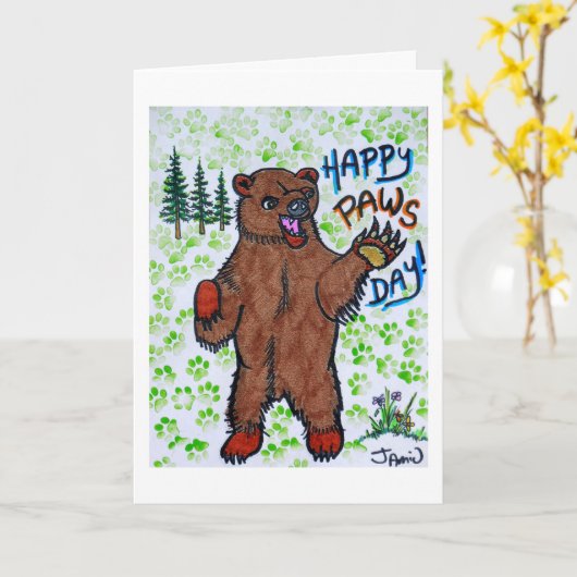 幸せな足日 カード (黄色い花)