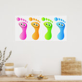 幸せな足 ポスター (キッチン)