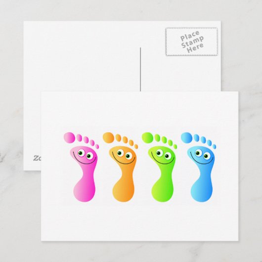 幸せな足 ポストカード (正面/裏面)
