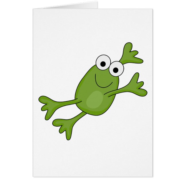 幸せな跳躍するカエル (正面)