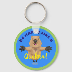 幸せな跳躍のquokkaの漫画の青のkeychain キーホルダー